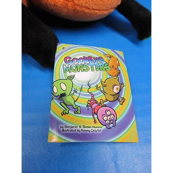 Goodbye Monsters Zimbobo Plush Toy Curto 8” Orange Black Stuffed Animal w/Tag - Picture 2 of 7